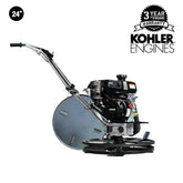 Tomahawk 24" Concrete Power Trowel Edger 6HP Kohler Float Pan Blade Screed Finishing Tool - Machine Horizon